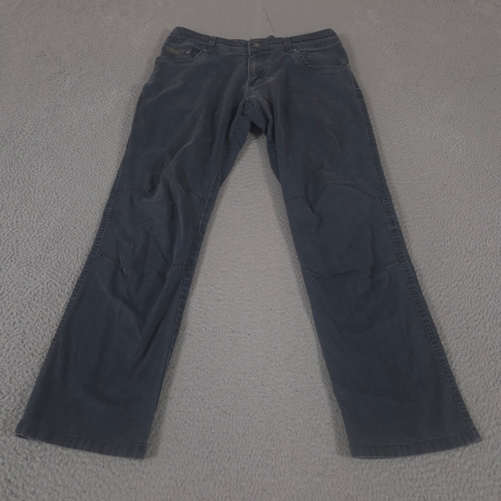 Kuhl Jeans Mens 36x32 Charcoal Grey Kanvus Straight Leg Canvas Workwear Outdoor